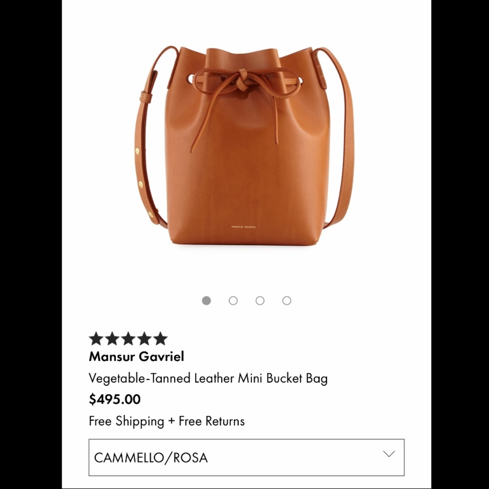 Mansur Gavriel mini leather bucket bag